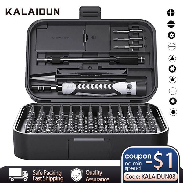 Schraubendreher KALAIDUN Präzisions-Schraubendreher-Set 130 in 1 CRV Magnet-Torx-Schraubendreher-Bits-Set für Telefon, Brillen, Kamera, Reparatur, Handwerkzeuge