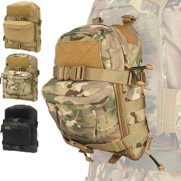 Pacote de mochila Mini Bolsa de hidratação Backpack Militar Assault Molle Bag Tactical Outdoor Sport Sports Water Camouflage Men Bag de acampamento P230510