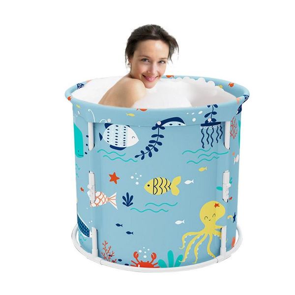 Vasca da bagno 80x70 cm vasca da bagno portatile vano pieghevole vasca per adulti pieghevole isolamento piscina isolante separato vasca da bagno separato