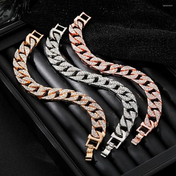 Braccialetti con ciondoli DAXI Fashion Women's Crystal Wide Bracciale Wedding Engagement Anniversary Gift Jewelry