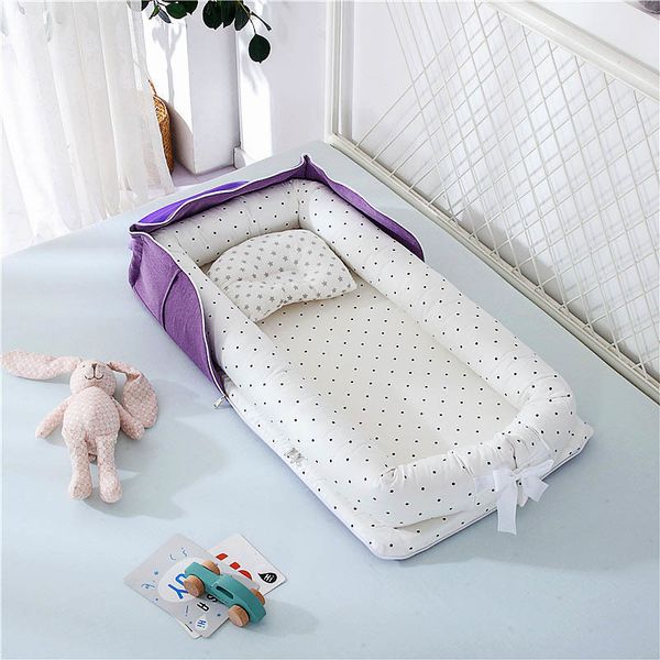 Culla Culle Materasso per bambini rimovibile Nido Letto Box Cuscino Paraurti Culla da viaggio Per nato Portatile Biancheria da letto per bambini Cesto per recinzione 230510