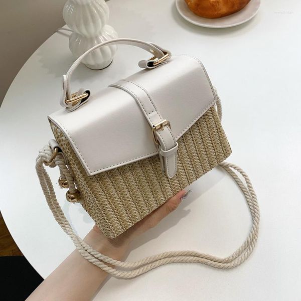 Abendtaschen Kleine Koffertasche Weibliche Messenger Box Mini Casual Korean Style Foreign Straw Fashion Handtasche