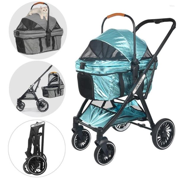 Hunde-Autositzbezüge, abnehmbarer Haustier-Kinderwagen, faltbar, Last 20 kg, Korb, Universalrad, Outdoor-Reise, Katzenwagen