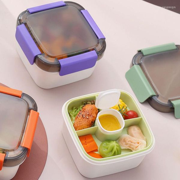 Geschirr-Sets Frischhaltebox Travel Bento Small Points Lunch Student Tragbarer Mikrowellenherd Kann Salatfrühstückstasse verwenden