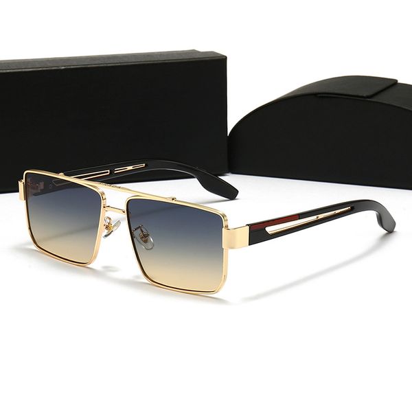 2023 mode Retro Sonnenbrille Polarisierte Luxus Marke Herren Designer Randlose Vergoldet Quadratischen Rahmen Sonnenbrille Mit Fall
