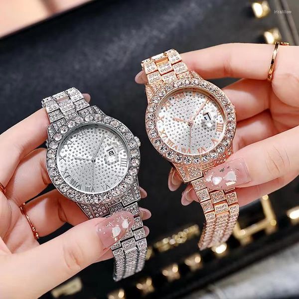 Orologi da polso Fashion Luxury Hip Hop Full Diamond Men Watch Style Women Watches Produttori diretti