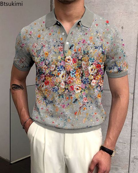 Polos masculinos plus size 5xl 6xl Casual de manga curta casual Camisas pólo 3D Tshirts grandes tshirts Man High End Summer Tops Tops 230510