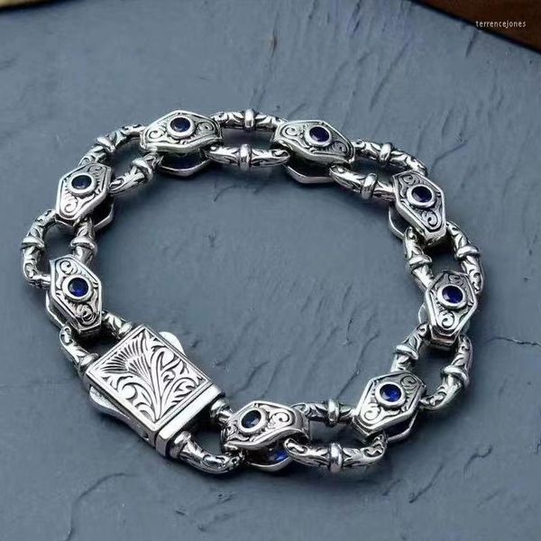 Braccialetti con ciondoli Moda personalizzata Braccialetto con motivo a erba di vite per uomo e donna Retrò vecchio stile Hip Hop Folla aggressiva