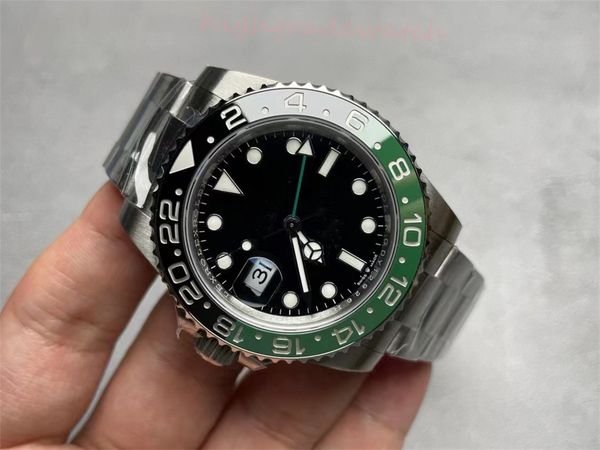 GS Mens Saatler Sprite Seramik Yüzüğü İnce Çelik İzleme Bant Çapı 40mm Safir Ayna