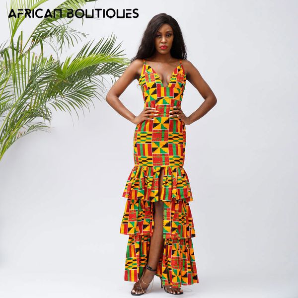 Abbigliamento etnico Abiti africani da donna Kente Ankara Wedding Cotton Wax Traditional 230510
