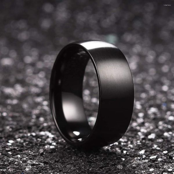 Anéis de casamento homens simples titânio aço inoxidável para banda de noivado escovada fosco Gretos da joia unissex Drop Drop