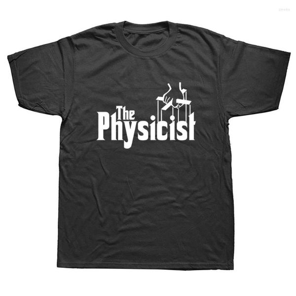 Camisetas masculinas engraçadas O Físico Gráfico de Streetwear de Algodão Gráfico de Manga Curta Harajuku Physics Science Professor Cientista T-shirt