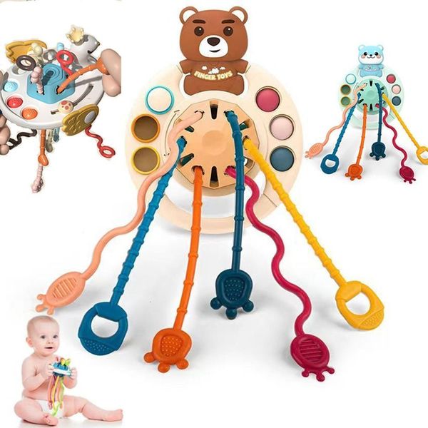 Novità Giochi Sviluppo Fidget Toy Sensorial Montessori Sensory s Baby 1 2 3 Year Pull String Educational s Per bambini 6 12 mesi 230509