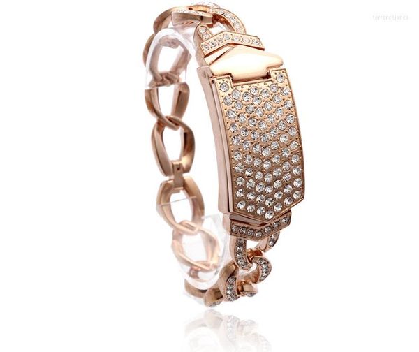 Armbanduhren 10pcs/lot Luxuxschlag-Armband-Uhren verkaufen weiblichen Dame-Geschenk-Großverkauf der Kristallquarz-Uhr-Frauen