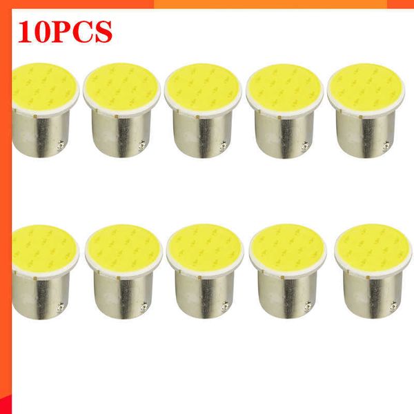 Nuovo 10 Pz Super White COB P21W 1157 BAY15D Led 12 SMD 1156 BA15S 12 V DC Camion Rimorchio Auto Lampadine Styling Luce Parcheggio Lampada Auto