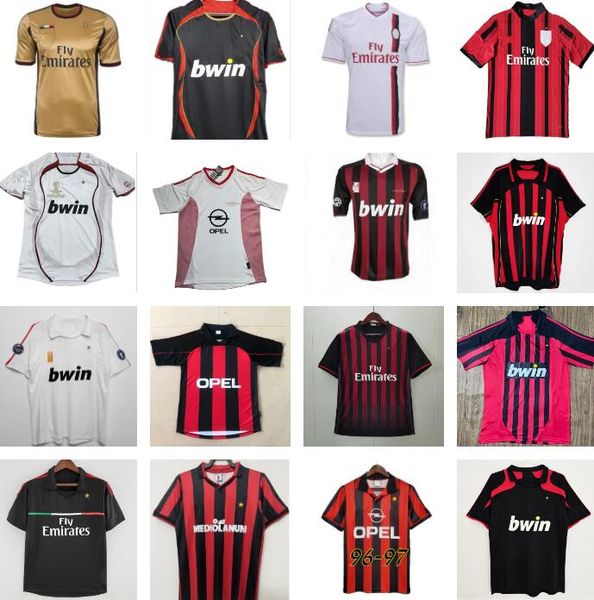 2004 2005 2006 2007 2008 2009 AC Mailand Vinatge GULLIT Retro-Fußballtrikots 06 07 08 09 10 11 12 13 14 MALDINI IZAGHI RONALDO BAGGIO BOBAN BARESI WEAH Fußballtrikot-Kits