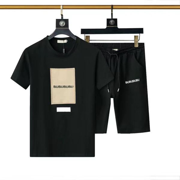 Дизайнерские мужские футболка шорты Мужские набор шорт с коротким рукавом 2 куски писем