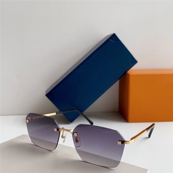 Новые солнцезащитные очки с квадратным дизайном Z1706U без оправы в металлической оправе, современный популярный минималистский стиль, универсальные защитные очки для улицы uv400