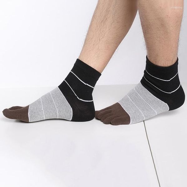 Spor çorapları 1 çift nefes alabilen unisex erkek kadın beş 5 parmak ayak ayakkabısı pamuk ayak bileği hosiery