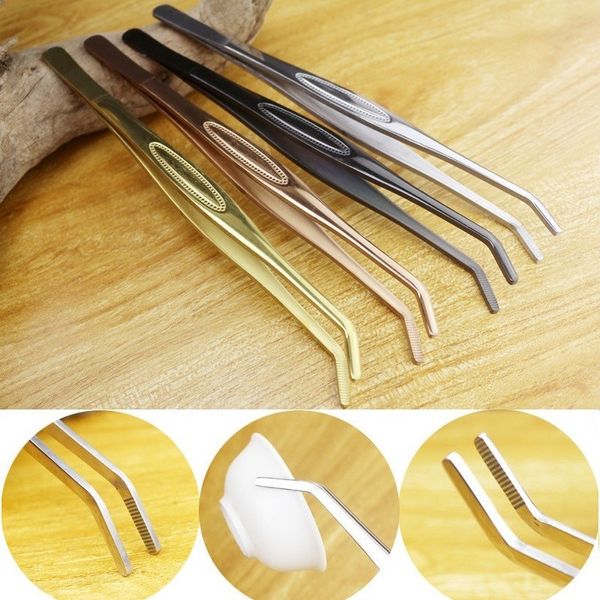 100pcs/lote de alta qualidade ornic cotovelar cotovelo tong barr ornamento bar longo clipe de gelo tweezers coquetel deco tweezers clipe de chá