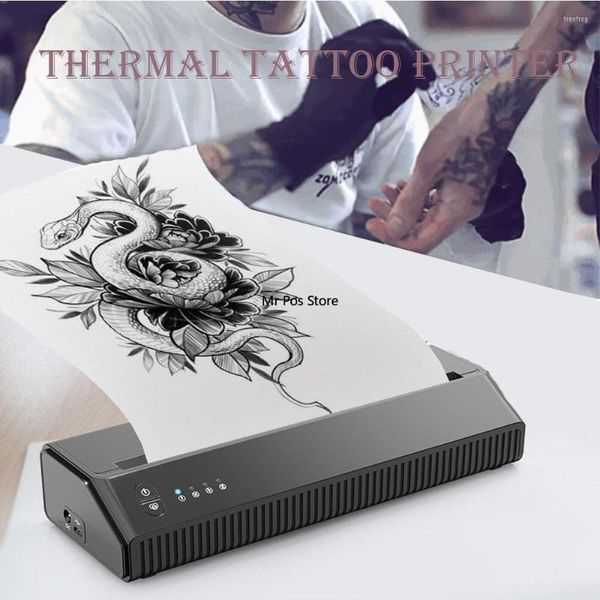 Портативный многофункциональный Bluetooth Mobile Thermal Tamly Tattoo USB -принтер Перенос бумаги Название текст