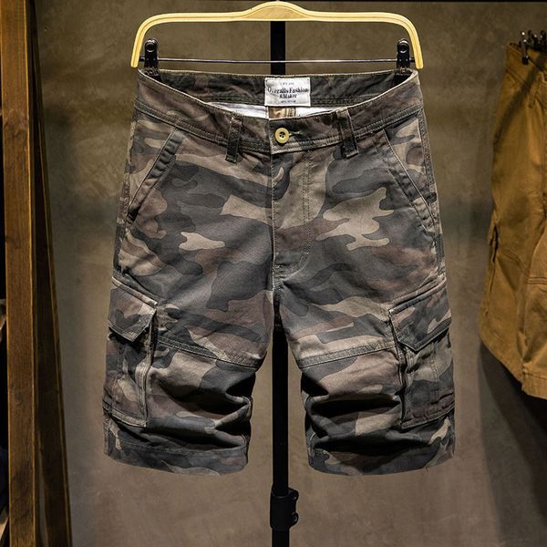 Herren Shorts Sommer Cargo Shorts Männer Camouflage Camo Casual Multi-Pocket Baggy Shorts Street Hip Hop Militärische Taktische Shorts Q65 230510