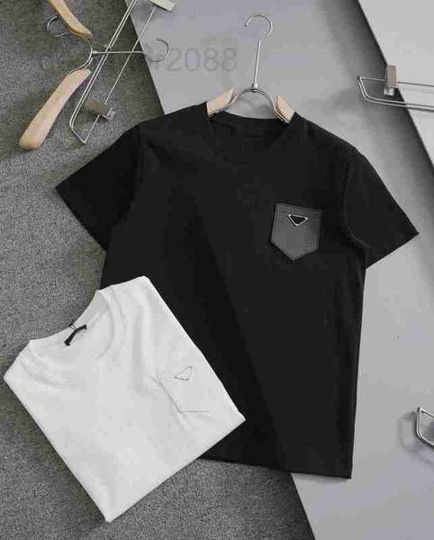 T-shirt da uomo Designer 2023 estate nuova dolce maglietta da uomo T-shirt casual comode importate doppio filato decorazione in tessuto di puro cotone Stile a righe top lunghi 9AK8