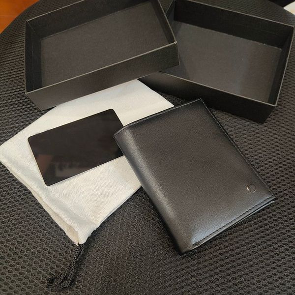 portafogli da uomo in pelle nera portafogli di design di lusso moda europea organizzatori slimfit fermasoldi sottili portamonete da donna portafogli pieghevoli con scatole