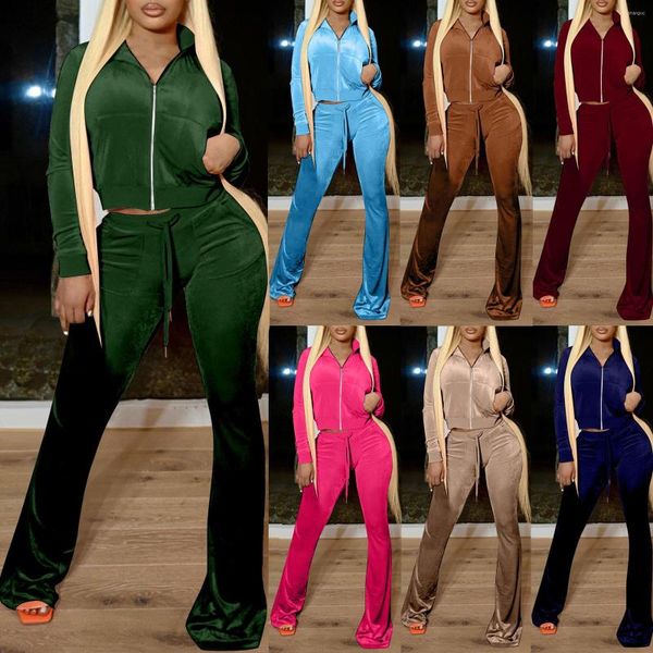 Damen Zweiteilige Hose Damen Y2k Big Ass Sport Anzüge Winter Einfarbig Crop Hoodie 2er Sets Damen Hiphop Party Kleidung Club Wear