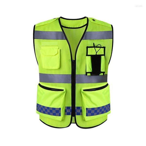 Jackets de corrida H RESTENHO DE EQUIPAMENTO DE EQUIPAMENTO DE MUITO COMPLETO COM POLOS ALTA VISIBILIDADE INECIMENTO DE SEGURANÇA ENGRENAGEM DE SEGURANÇA NOITE RUNCIMENTO TANK PROTECTOR