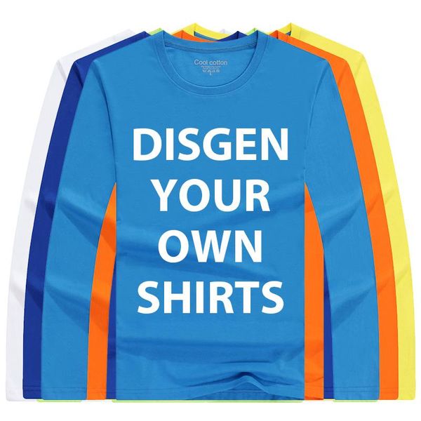 Herren-T-Shirts, Herbst-Langarm-T-Shirts, individuell bedrucktes Band-Design zur Personalisierung Ihrer eigenen Damen-Freizeitkleidung 4XL