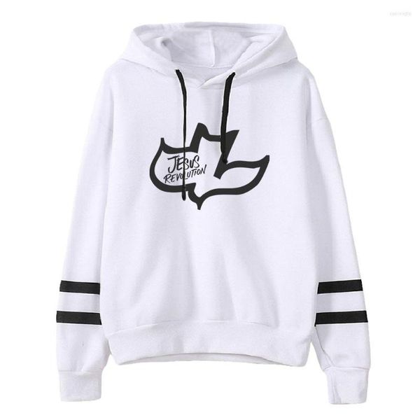 Hoodies masculinos Jesus Revolution Movie UnisEx Pocketless Parallel Bars Mangas Sortos Meninas Mulheres Hoodie Y2K Roupas