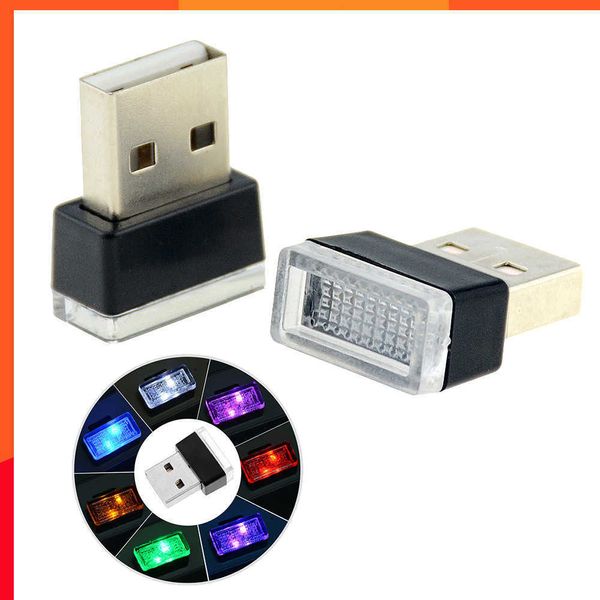Nuovo 10PCS Mini USB Light LED Modeling Car Ambient Light Neon Interior Light Car Jewelry 7 colori opzionali 7 colori opzionali
