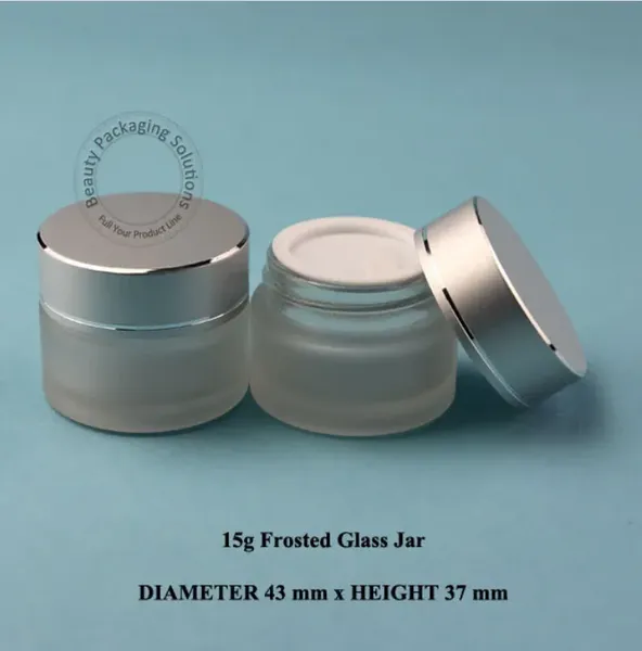 5pcs/lote 15g Promoção de vidro Frossado Jar