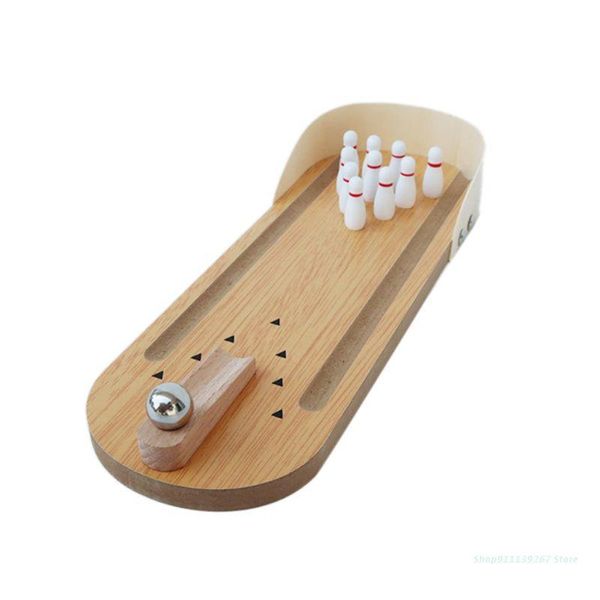 Supplies C5AD Papagei Vogel Holz Mini Desktop Bowling Spielzeug Sittich Intelligenz Training Spiel für Finken Nymphensittiche