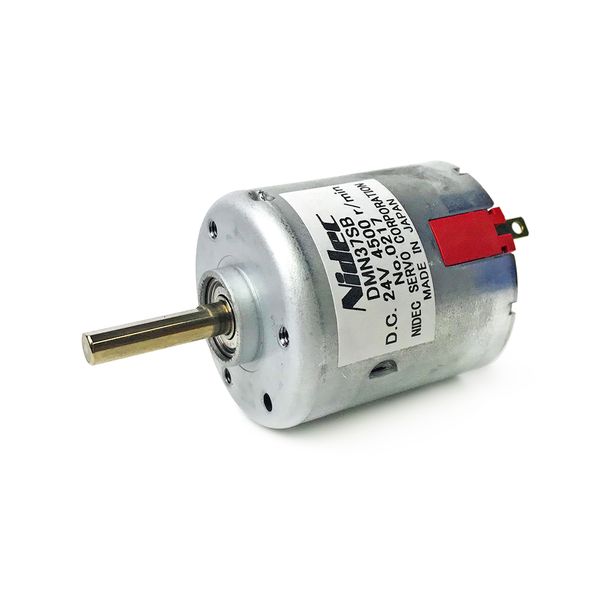 DMN37SB é um motor de escova CC Nidec com potência servo de 4,6 W e velocidade nominal de 4500 rpm