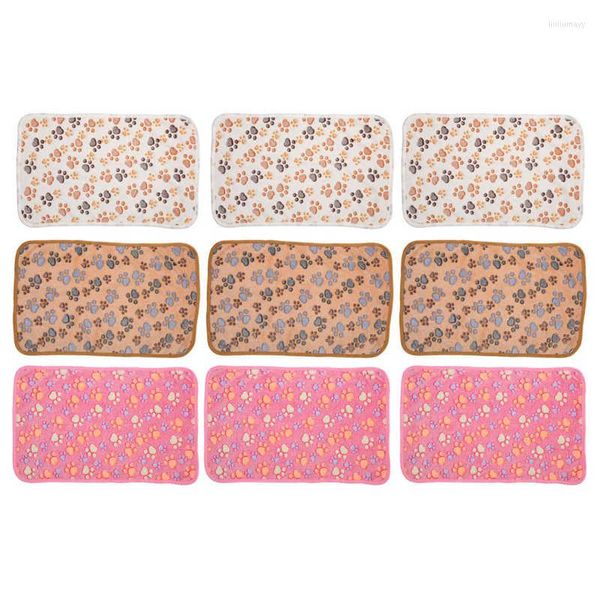 Housses de siège de voiture pour chien Pet Warm Sleep Mat Soft Blanket Cute Print For Pets