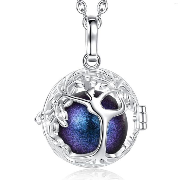 Подвесные ожерелья Eudora 18 мм гармония мяч дерево жизни ожерелье беременность Бола Ангел Ангел Ангел ребенок желаю