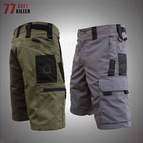 Männer Shorts Sommer Militärische Taktische Multi-tasche Cargo Fünf-punkt Hosen Männliche Tragen-beständig Outdoor Klettern Camouflage Hose 230510