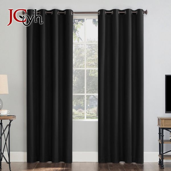 Cortina Janela Blackout Modern para sala de estar quarto alto sombreamento grosso draxas da porta preto s personalizado 230510