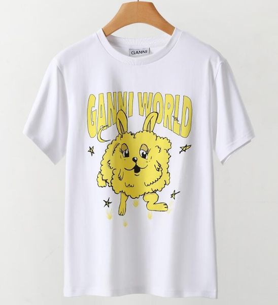 Дизайнерская рубашка ga ni, летняя забавная футболка с принтом кролика, женская футболка Ганниса, мужская футболка высокого качества, оптовая продажа luli