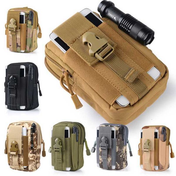 Backpacking Packs Uomo tattico borsa molle marsupio marsupio tasca piccola marsupio militare borsa da viaggio da corsa borse da campeggio morbido indietro P230510