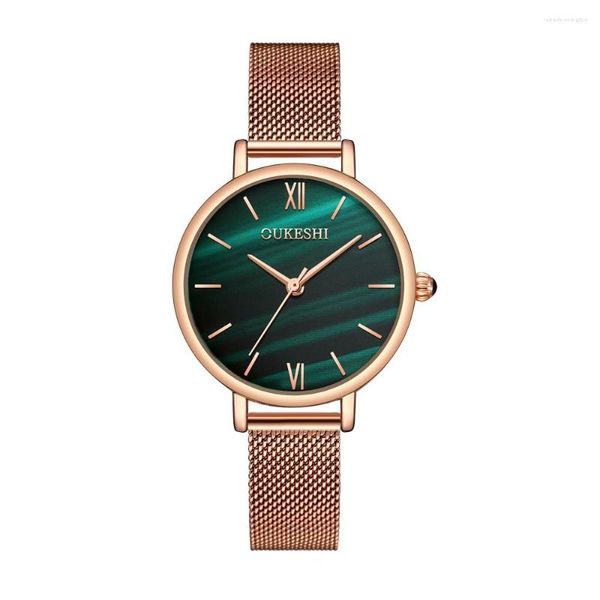 Orologi da polso Orologi da donna alla moda Orologi da donna freddi graduali Orologio da polso da donna in lega di maglia al quarzo impermeabile Relogio Feminino Orologio da polso da donna