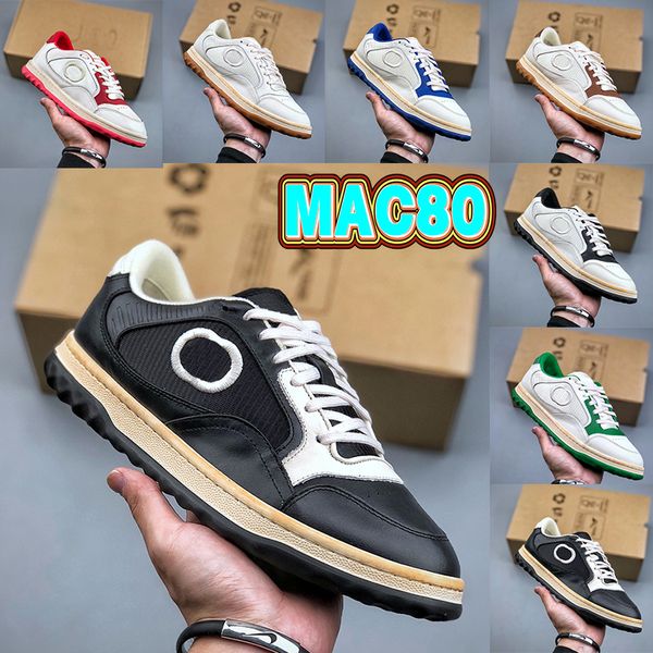 2023 Mac80 Casual Shoes Mens Designer Designer Sneakers Old Dirty Platform Sneaker Mens Luxury Beeplocking Vintage Logo Beige Canvas Кожаные печать мужчины женские тренеры