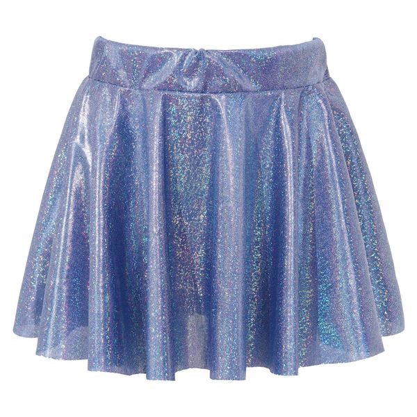 Röcke Mode Glänzend Glänzende Pailletten Mädchen Ausgestelltes Plissee A-Linie Mini Skater Skort Kinder Elastischer Bund Roller Minirock Dancewear 230510