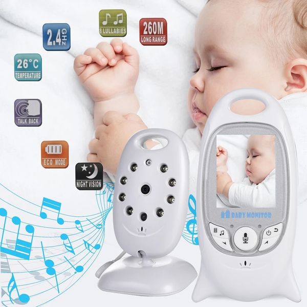 Video Baby Kids Monitor Camera VB601 Wireless Babysitter 2 Way Talk Night Vision IR LED Temperatura Babi Nanny Camera 8 ninne nanne