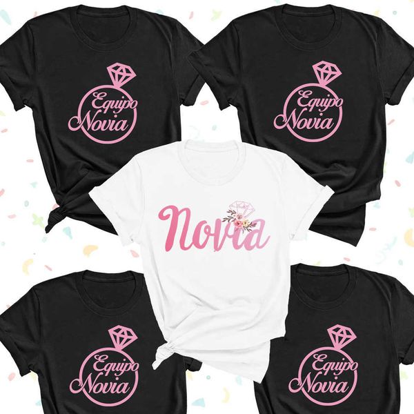 Kadınlar Tişört Equipo Novia gömlek takımı Gelin Gömlek Takımı Gelin T-Shirt Gelin Hediye Fikirleri Gelin Parti Fikirleri Bachelorette Party Party Party EVJF T S P230510