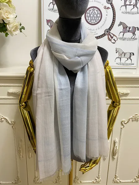 Langer Schal für Damen, Schal, 100 % Kaschmir, dünnes und weiches Stickerei-Pint-Buchstabenmuster, große Größe 210 cm - 80 cm