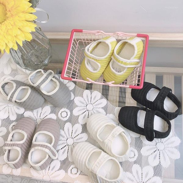 Erste Wanderer Mode Baby Baumwolle Stoff Mary Janes Schuhe Säuglingsfuß Trägt Kleinkind Lässige Prewalkers 11cm 12cm 13cm