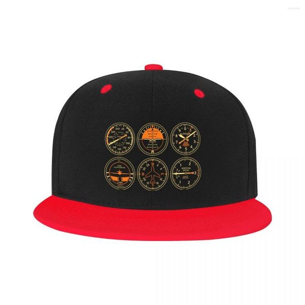 Ball Caps Klasik Kokpit Altı Dials Uçuş Simülatörü Pilot Hip Hop Beyzbol Nefes Üretilebilir Havacılık Uçak Dad Snapback